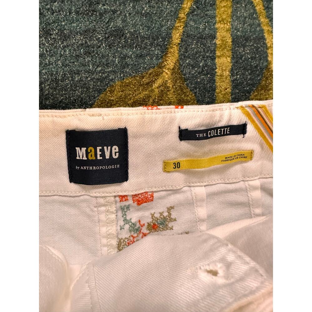 Anthropologie Maeve Colette High-Rise Wide-Leg Cropped Jeans Size 30 - Picture 8 of 9